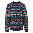 Pull de Noël marine Renne avec sequins et pompons